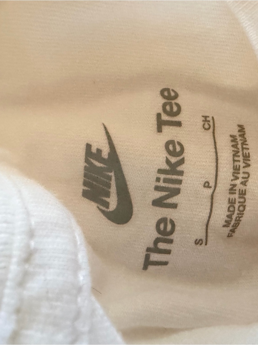 Nike White Cropped Muscle Tank with Black Logo - Picture 2 of 3